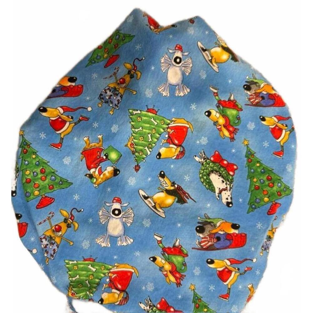 SCRUB CAP HAT NEW WITH DRAW STRINGS CHRIISTMAS - Picture 1 of 1